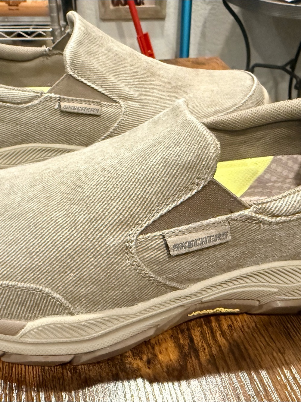 Skechers Slip-On Canvas Shoe in Beige